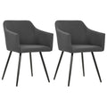 323094 Dining Chairs 2 pcs Dark Grey Fabric