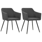 323094 Dining Chairs 2 pcs Dark Grey Fabric