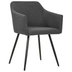 323094 Dining Chairs 2 pcs Dark Grey Fabric