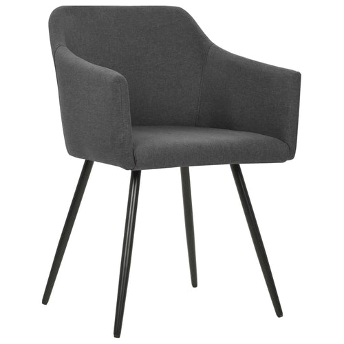 323094 Dining Chairs 2 pcs Dark Grey Fabric