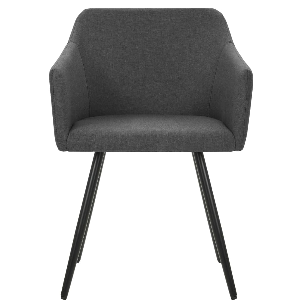 323094 Dining Chairs 2 pcs Dark Grey Fabric