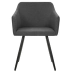 323094 Dining Chairs 2 pcs Dark Grey Fabric