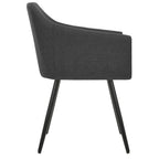 323094 Dining Chairs 2 pcs Dark Grey Fabric