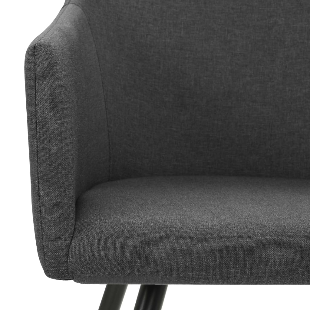323094 Dining Chairs 2 pcs Dark Grey Fabric
