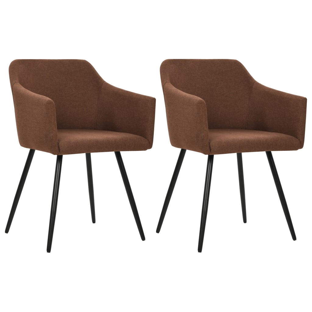 323094 Dining Chairs 2 pcs Dark Grey Fabric