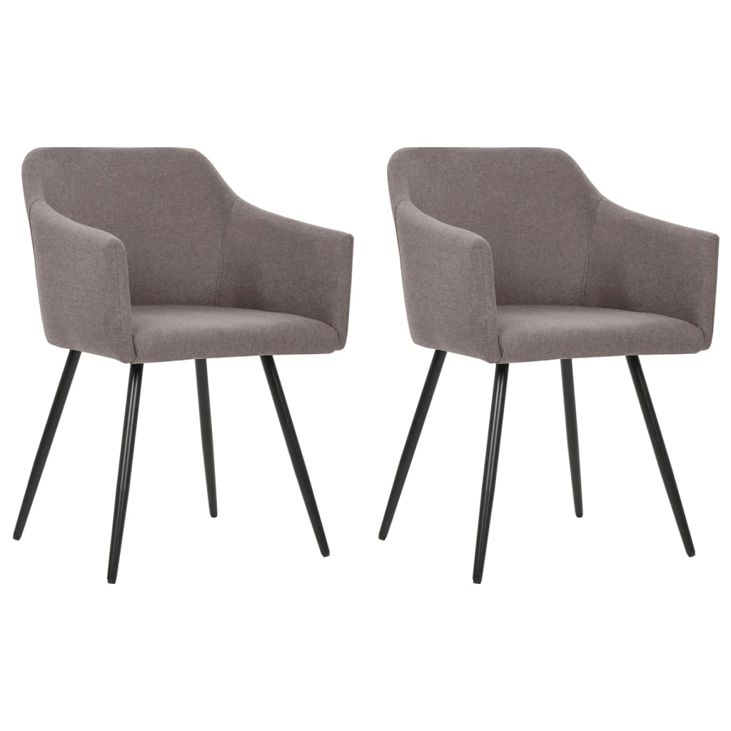 323094 Dining Chairs 2 pcs Dark Grey Fabric