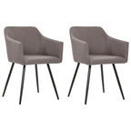 323094 Dining Chairs 2 pcs Dark Grey Fabric