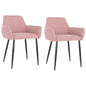 Dining chairs 2 pcs velvet pink