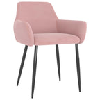 Sillas de comedor 2 unidades terciopelo rosa