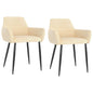 Dining Chairs 2 pcs Cream Velvet