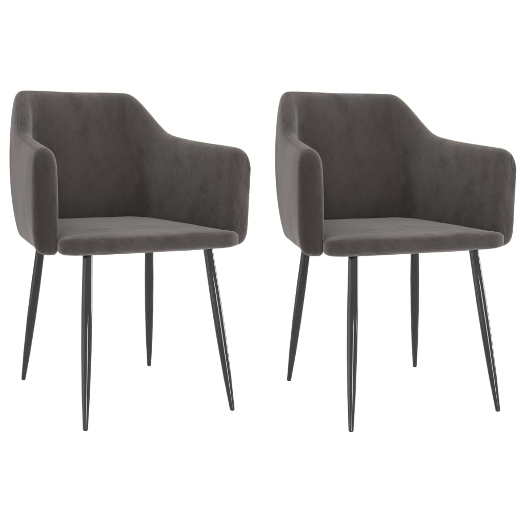Sillas de comedor 2 unidades de terciopelo verde claro