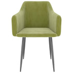 Sillas de comedor 2 unidades de terciopelo verde claro