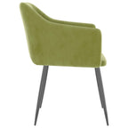Sillas de comedor 2 unidades de terciopelo verde claro