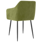 Sillas de comedor 2 unidades de terciopelo verde claro