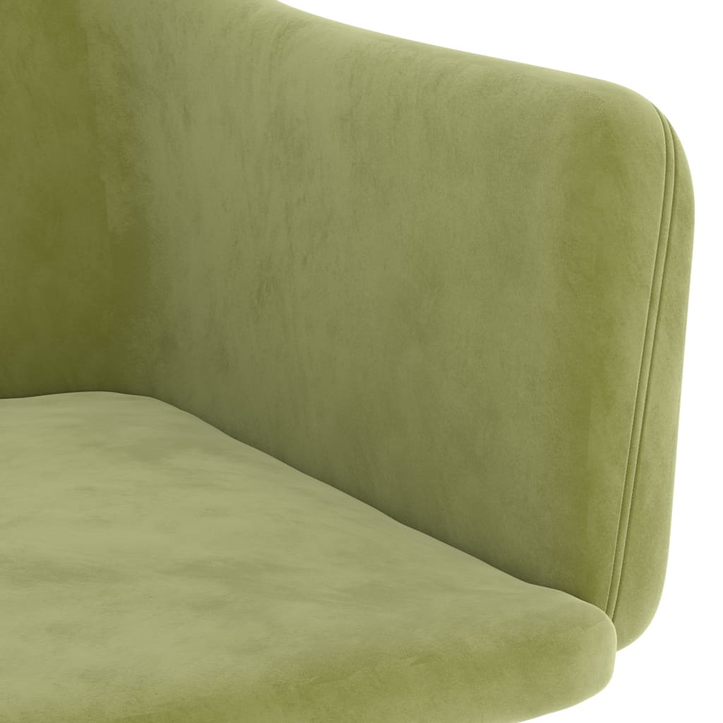 Sillas de comedor 2 unidades de terciopelo verde claro