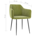 Sillas de comedor 2 unidades de terciopelo verde claro