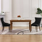 Dining chairs 2 units beige fabric