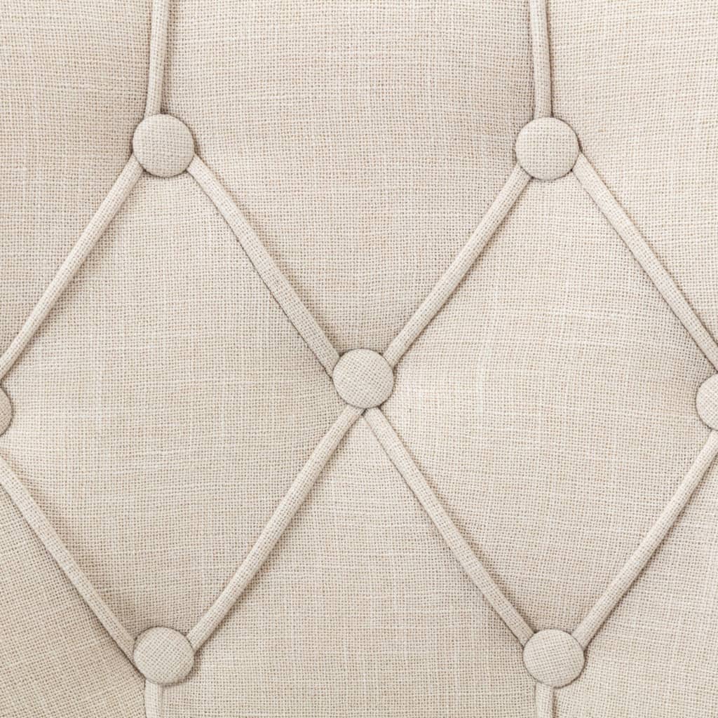 Sillas de comedor 2 unidades de tela beige