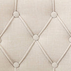Sillas de comedor 2 unidades de tela beige