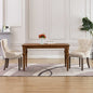 Dining chairs 2 units beige fabric