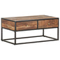 Rough acacia wood coffee table 90x50x40 cm