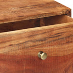 Mesa consola de madera de acacia rugosa 90x35x75 cm