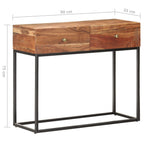 Mesa consola de madera de acacia rugosa 90x35x75 cm