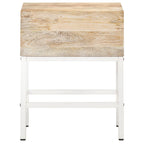 Mesita de noche de madera maciza de mango 40x30x50 cm