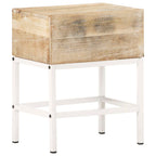 Mesita de noche de madera maciza de mango 40x30x50 cm