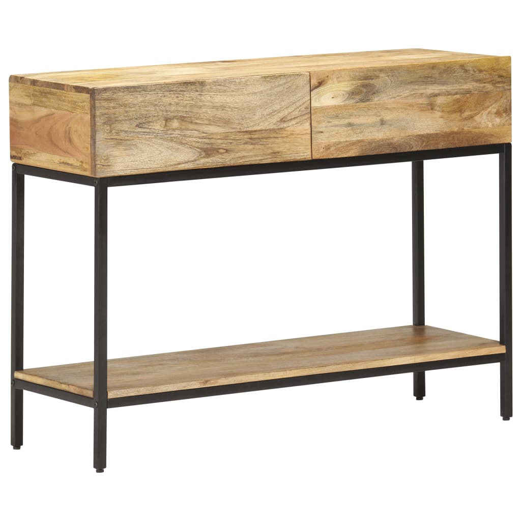 Mesa consola de madera maciza de mango 100x35x76 cm