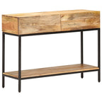 Mesa consola de madera maciza de mango 100x35x76 cm