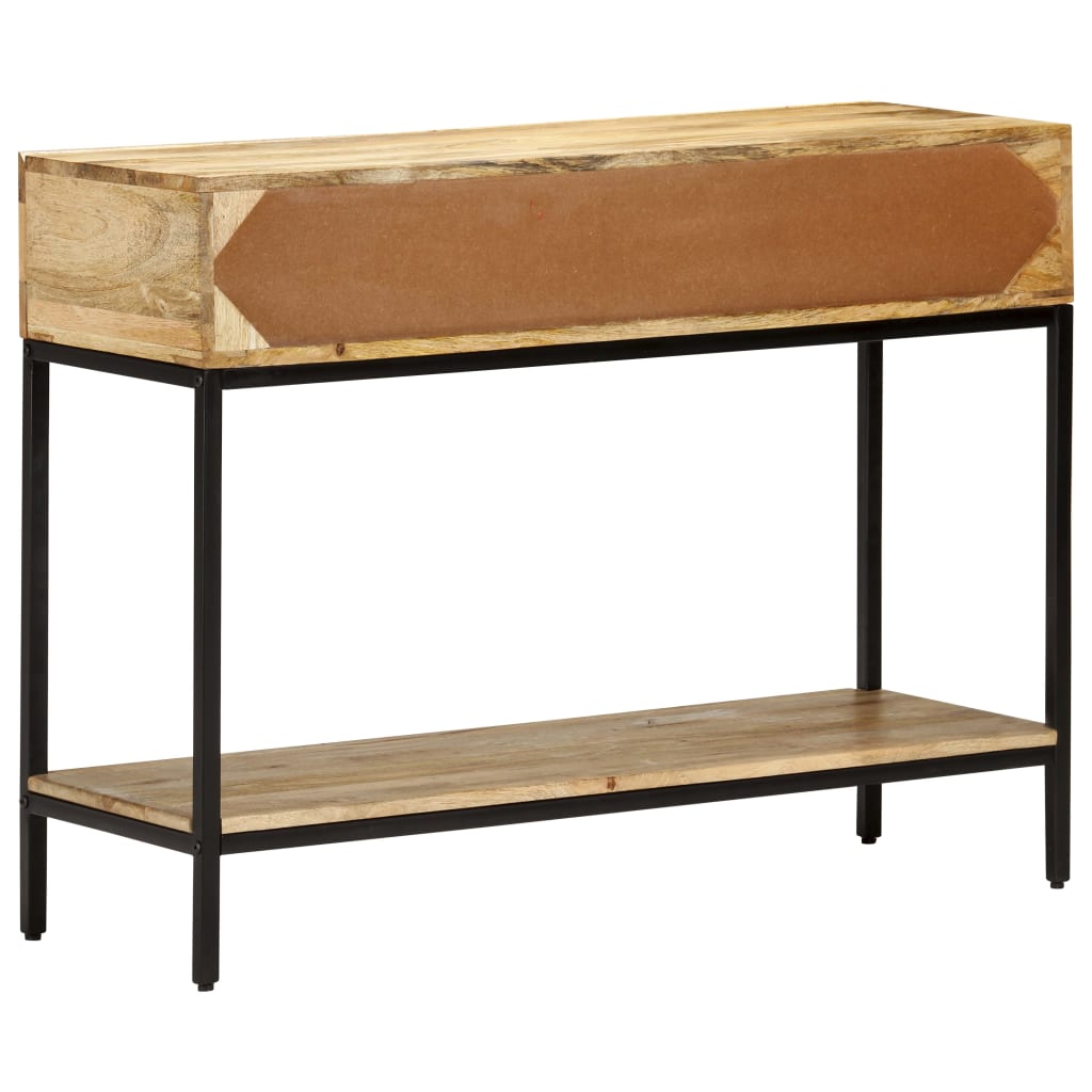 Mesa consola de madera maciza de mango 100x35x76 cm