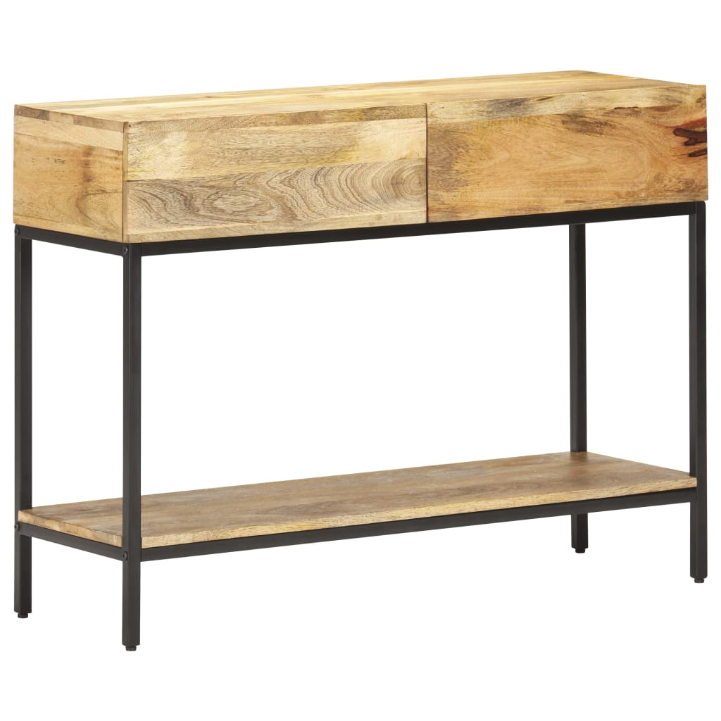Mesa consola de madera maciza de mango 100x35x76 cm