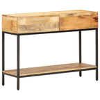 Mesa consola de madera maciza de mango 100x35x76 cm