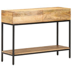 Mesa consola de madera maciza de mango 100x35x76 cm