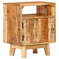 Mesita de noche de madera de mango rugosa 40x30x50 cm
