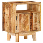 Mesita de noche de madera de mango rugosa 40x30x50 cm