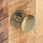Mesita de noche de madera de mango rugosa 40x30x50 cm