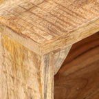 Mesita de noche de madera de mango rugosa 40x30x50 cm