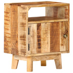 Mesita de noche de madera de mango rugosa 40x30x50 cm