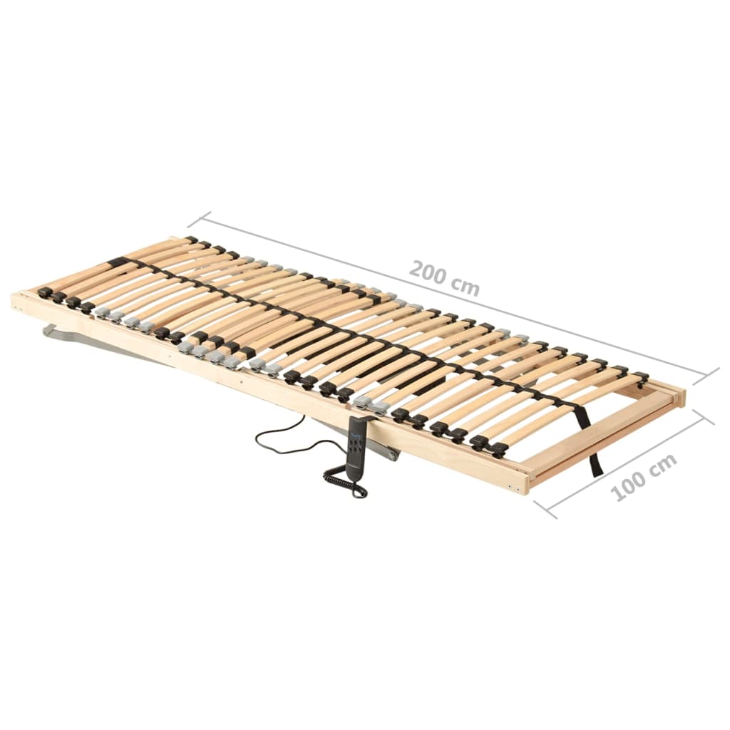 Cama somier eléctrico de láminas sin colchón 7 zonas 100x200 cm
