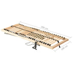 Cama somier eléctrico de láminas sin colchón 7 zonas 100x200 cm