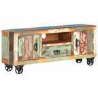 Mueble para TV de madera maciza reciclada 120x30x50 cm