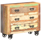 Aparador de madera maciza reciclada 80x30x70 cm