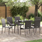 Stackable garden chairs 4 pcs synthetic rattan brown