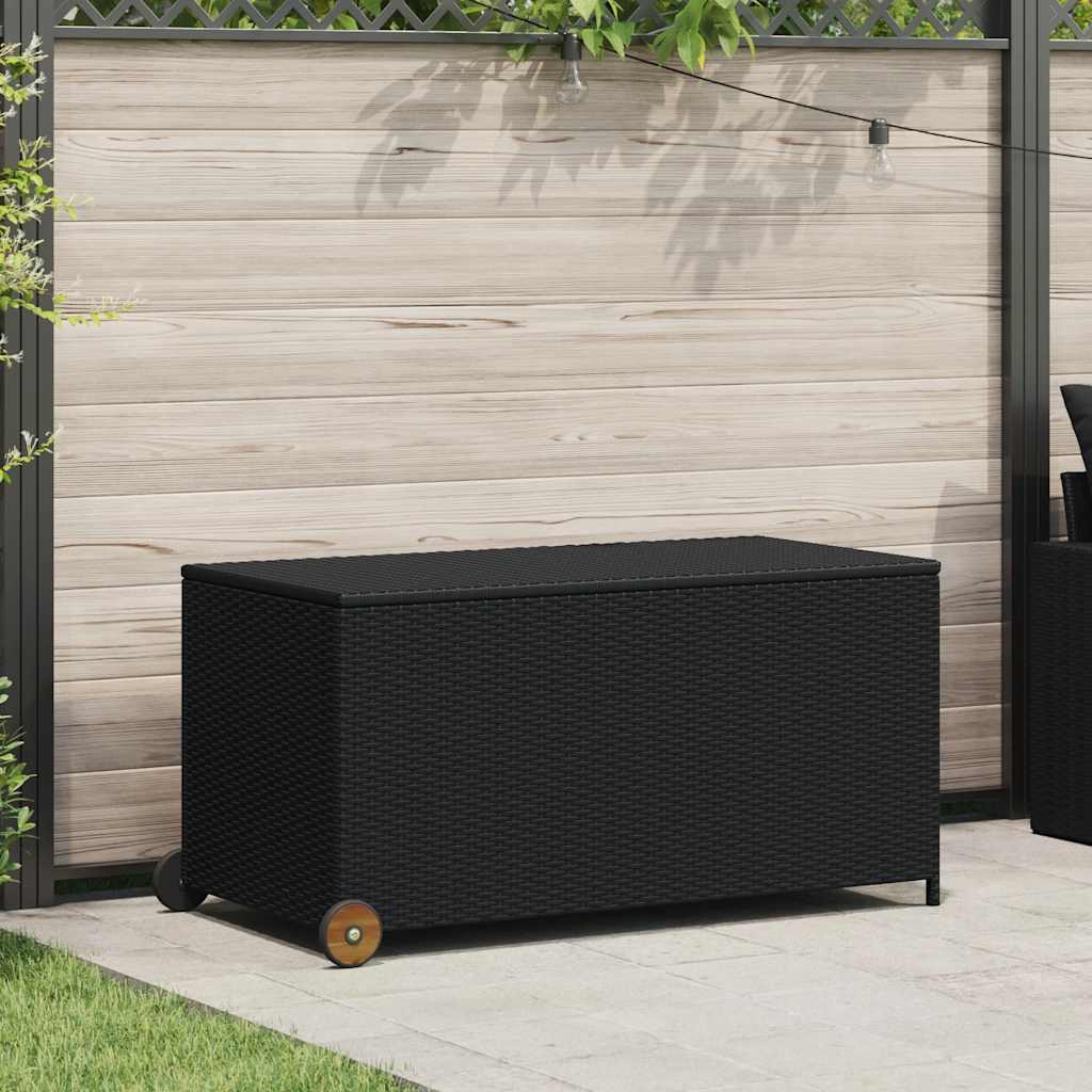 Dark Grey and Black Garden Storage Box 130 L 54x53x57 cm