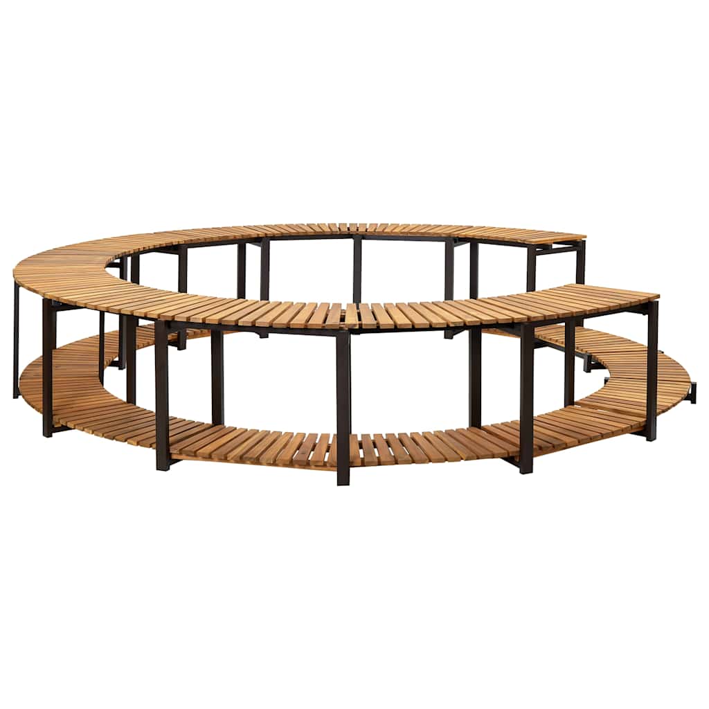 Borde de bañera hidromasaje madera maciza de acacia 273x53 cm