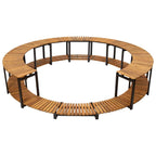 Borde de bañera hidromasaje madera maciza de acacia 273x53 cm