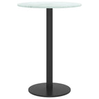 Tablero de mesa diseño mármol vidrio templado blanco Ø30x0,8 cm