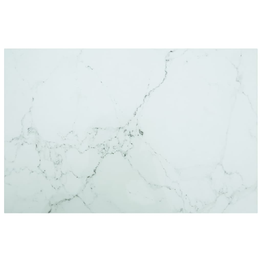 Tabletop, marble design, white tempered glass, Ø30x0.8 cm